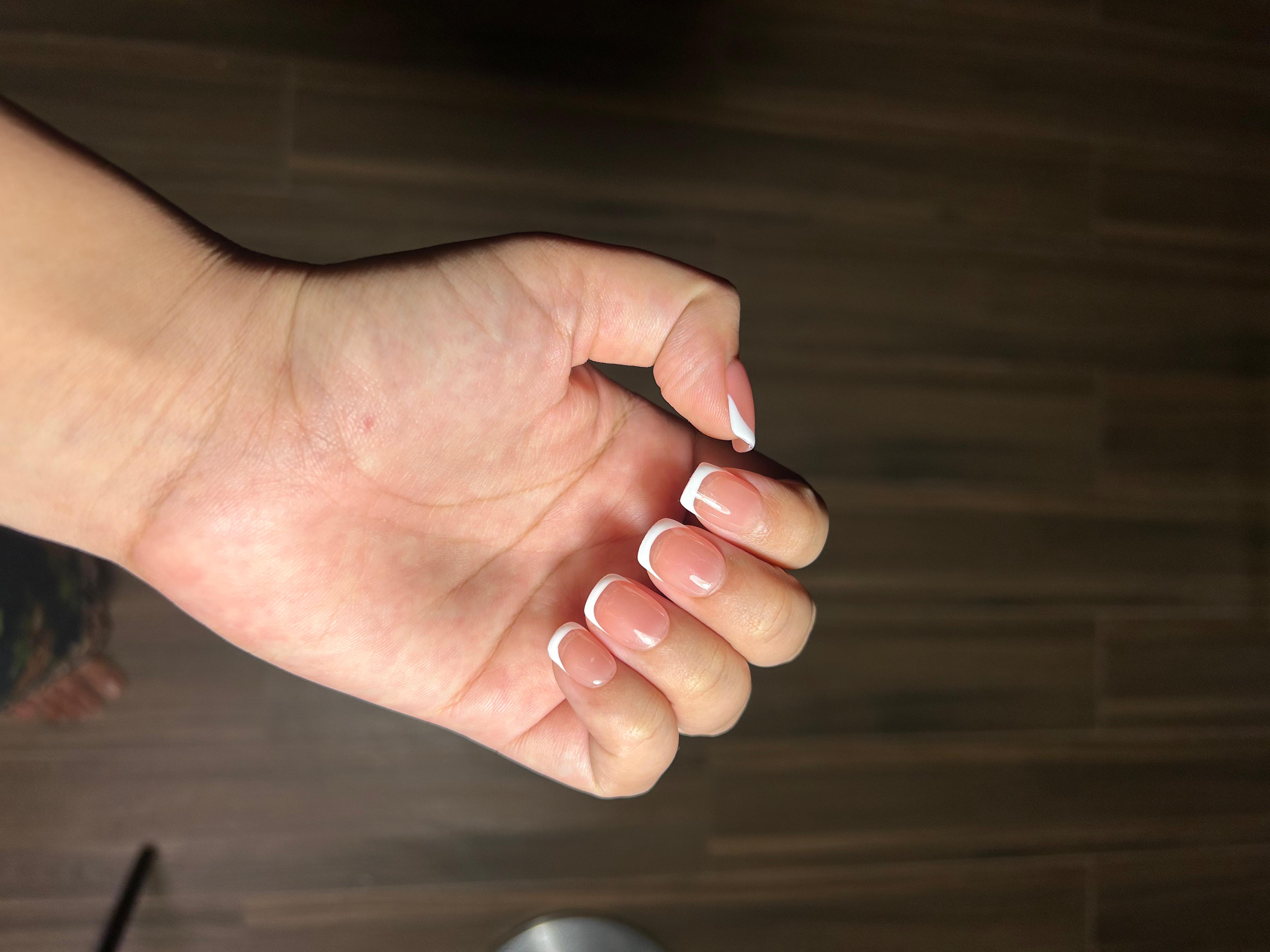 Classic French Tips — Everyday tier custom-fit press-on nails