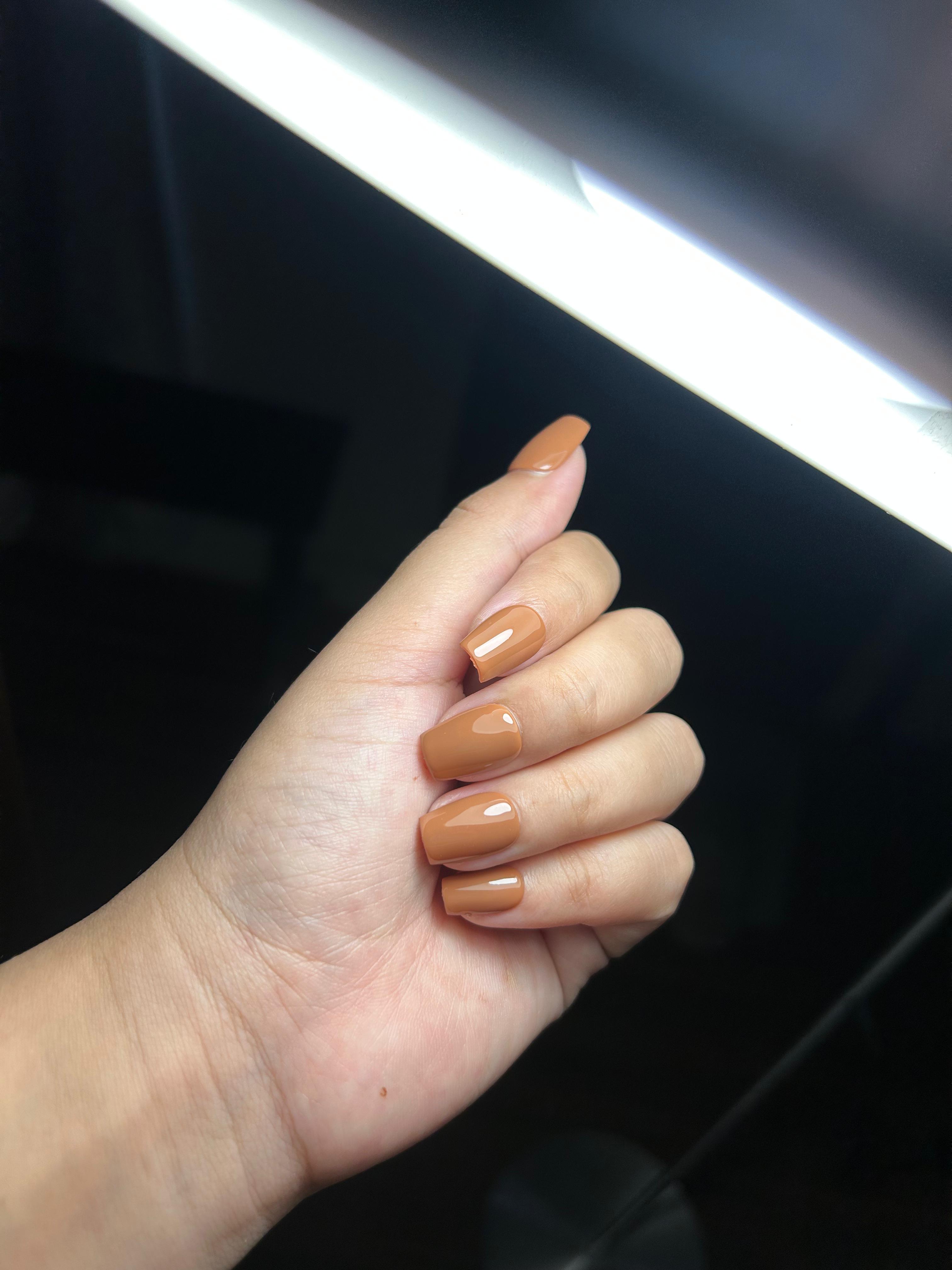 Terracotta Square — Everyday tier custom-fit press-on nails