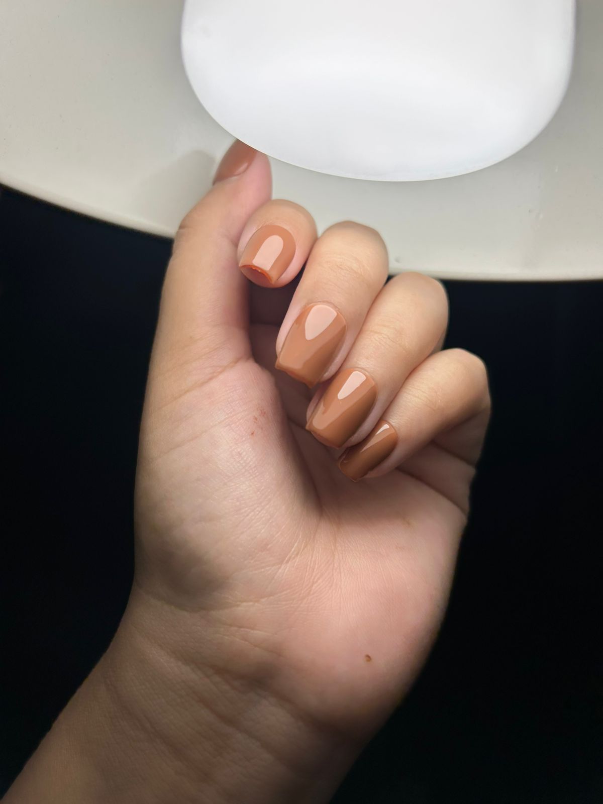 Peach Gold Flower — Signature tier custom-fit press-on nails