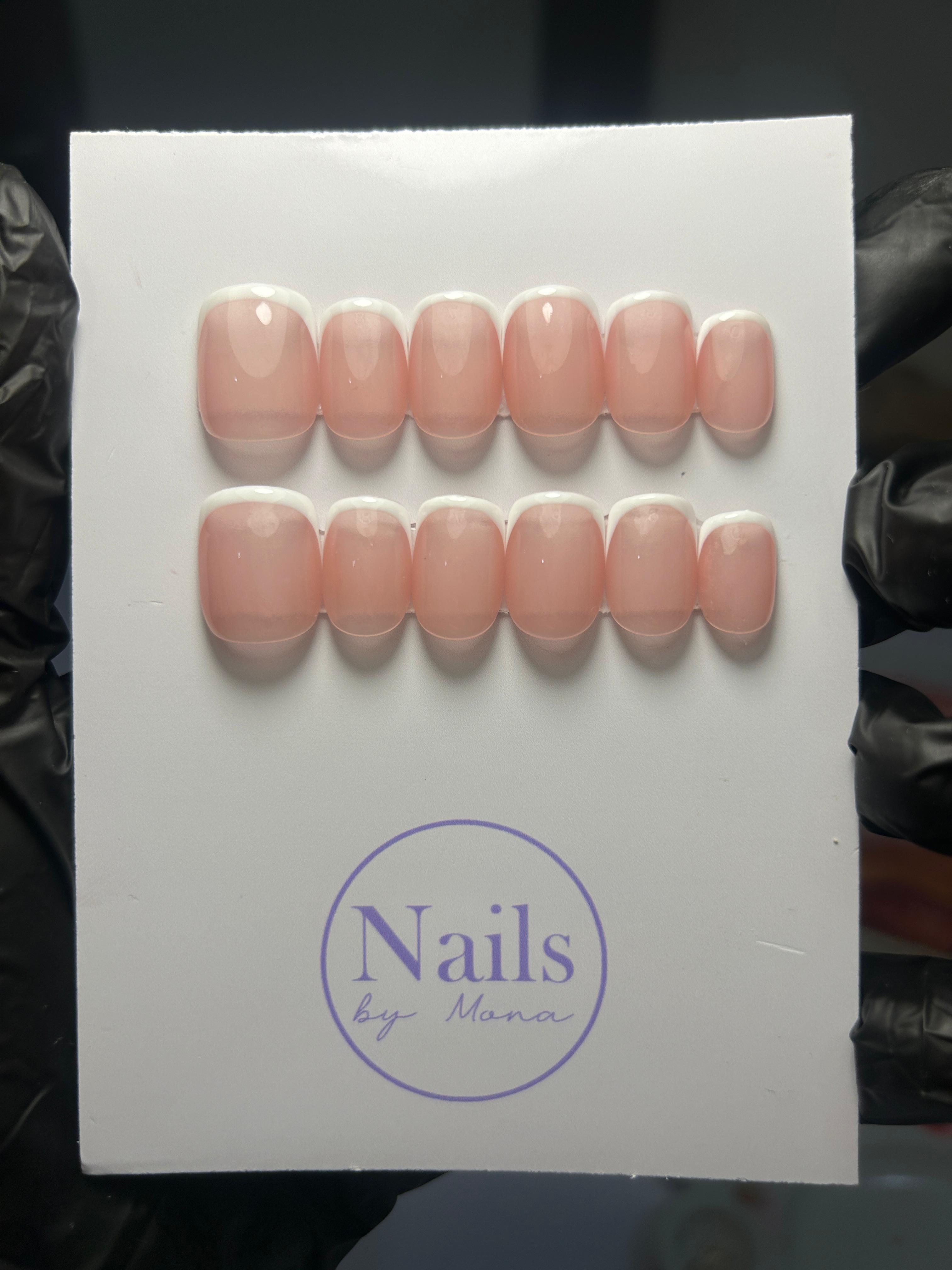 Mini French Square — Everyday tier custom-fit press-on nails
