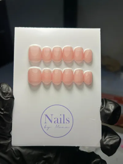 Micro French Tips Press-On Nails, view 2