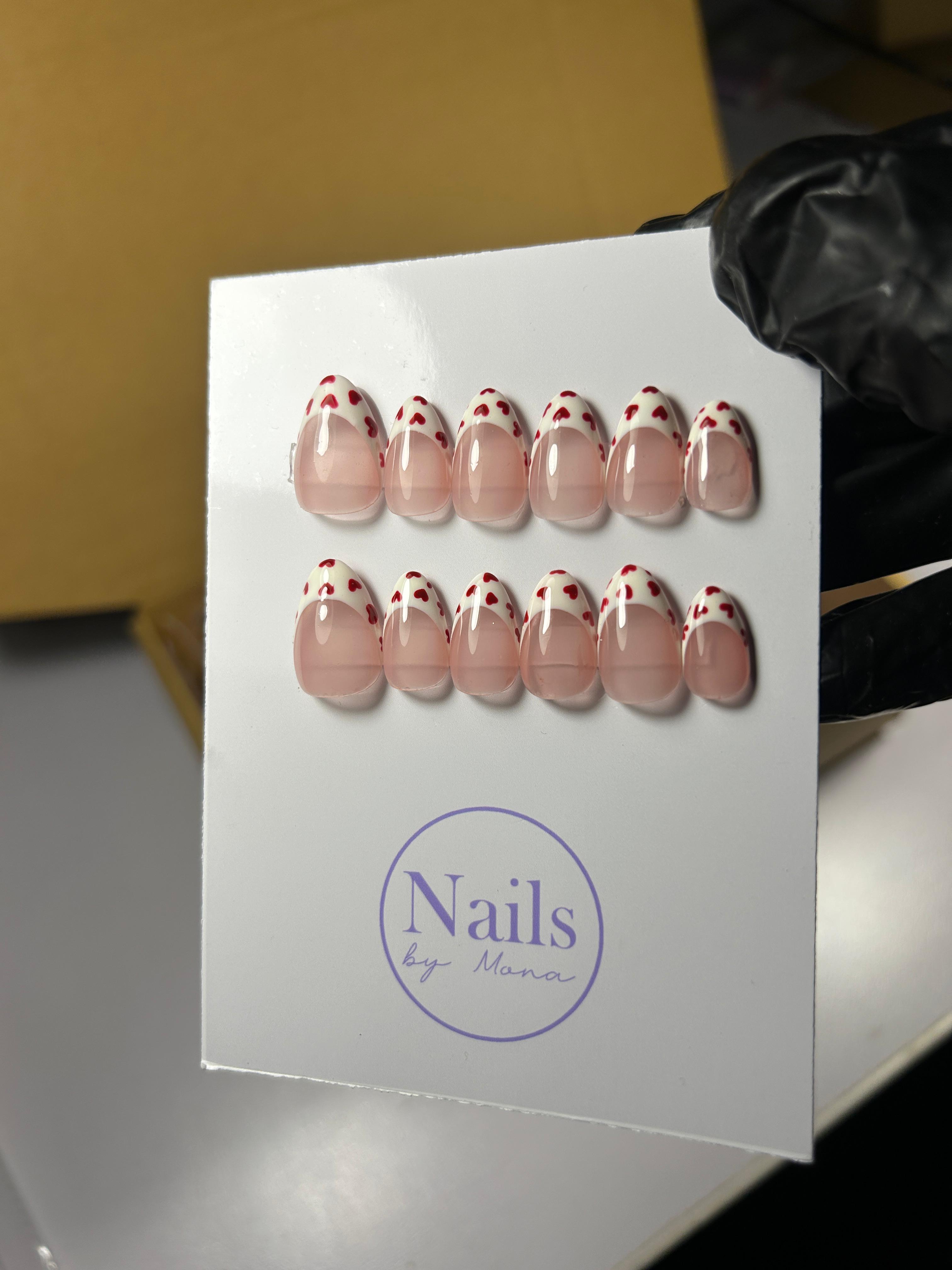 Heart French Tips