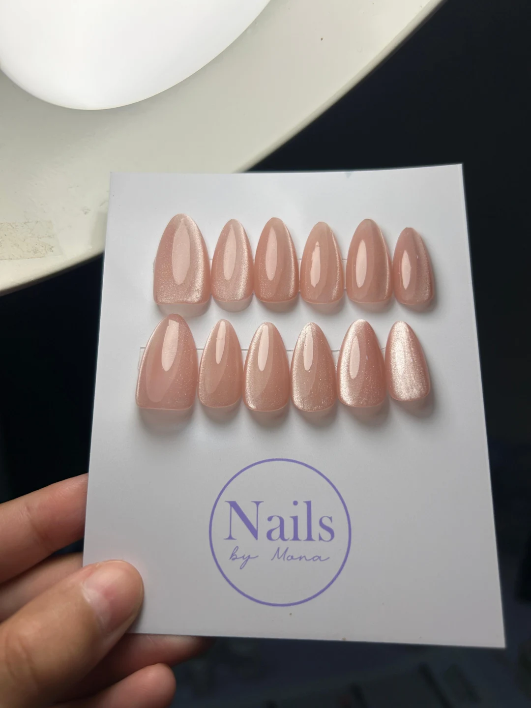 Velvet Cat Eye, Signature tier custom-fit press-on nails