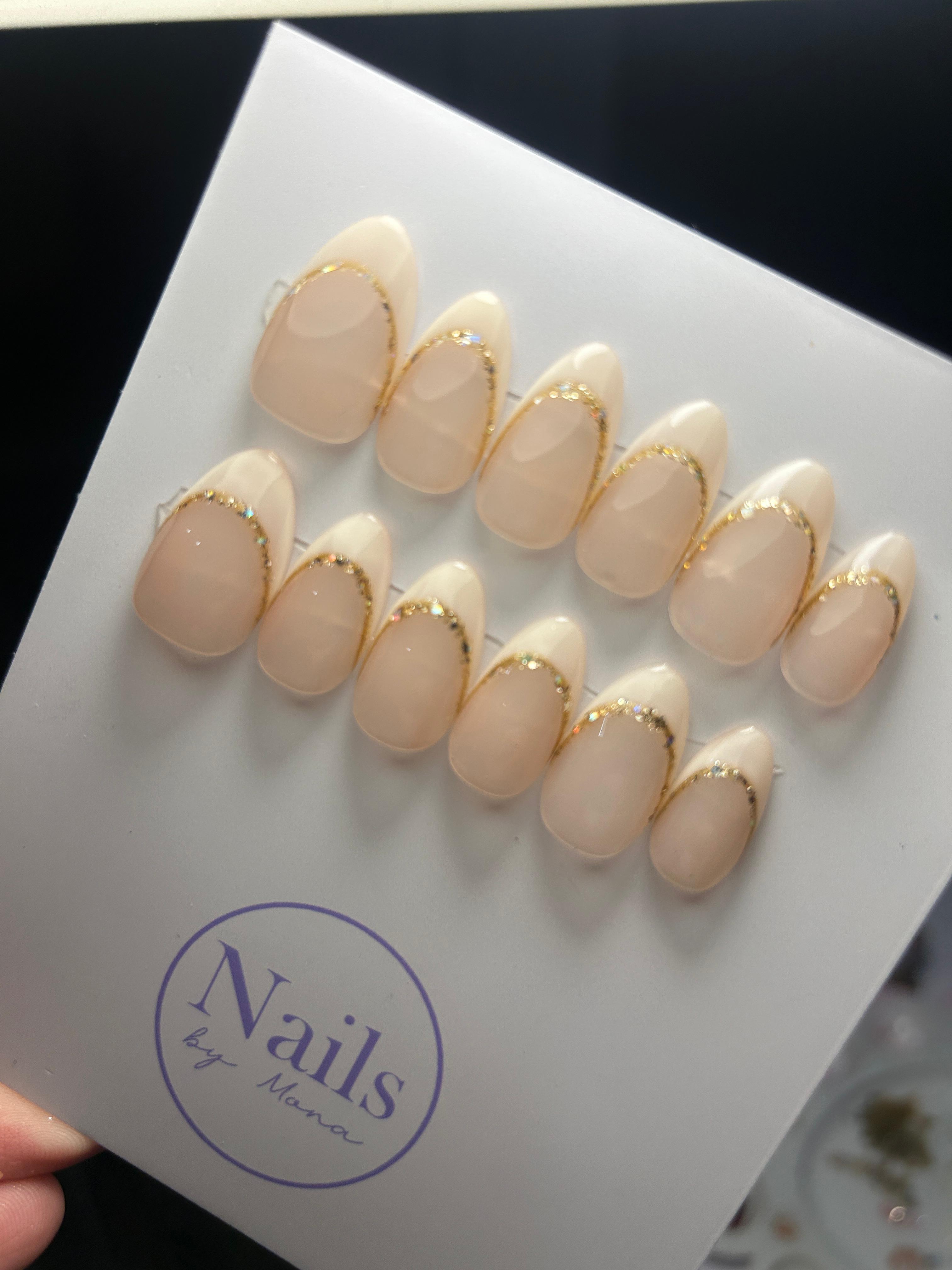 Gold Sequin French