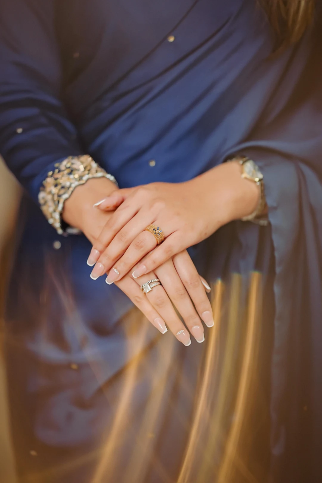 Latte French, Signature tier custom-fit press-on nails