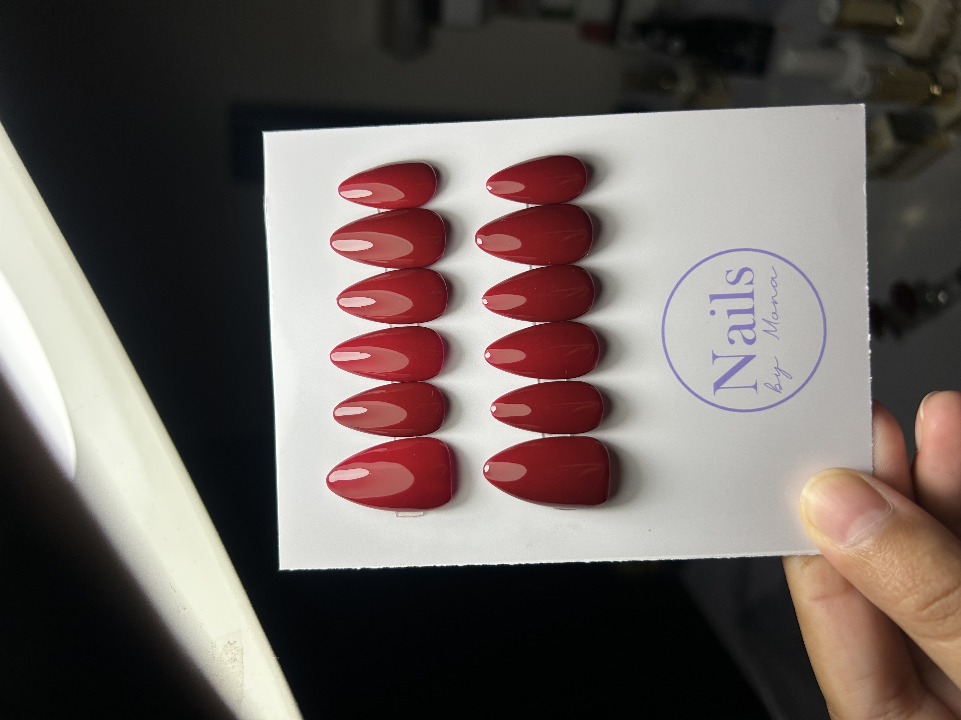 Red Velvet — Everyday tier custom-fit press-on nails
